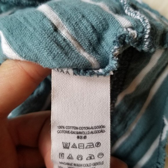 Free People We the Free Button Trim Striped Top XS - Picture 8 of 8